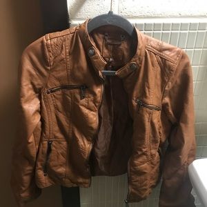 Pleather brown jacket